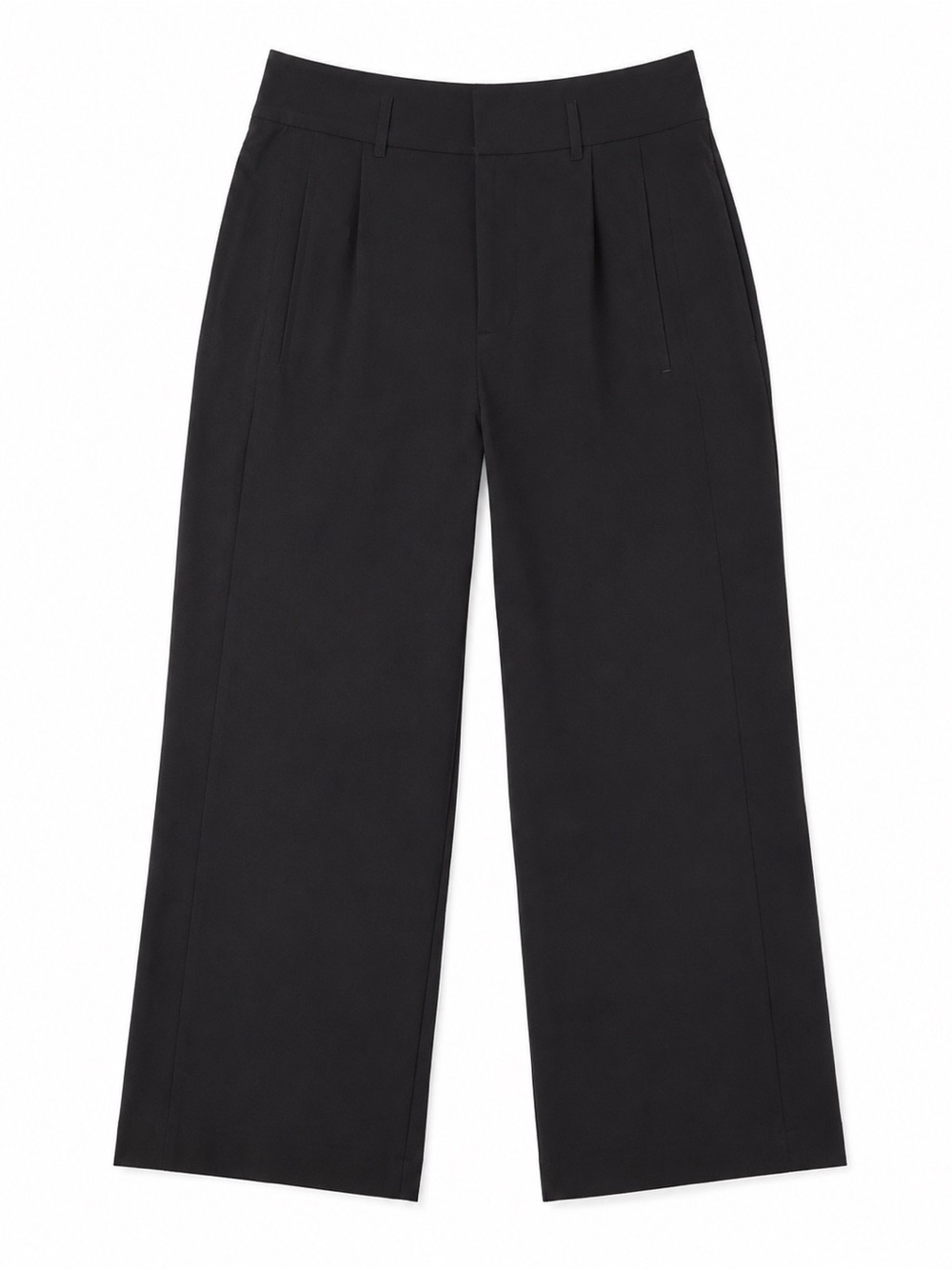 AYR Black Wide-Leg Trousers